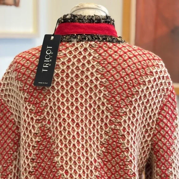Tricot Chic Zip Up Cardigan